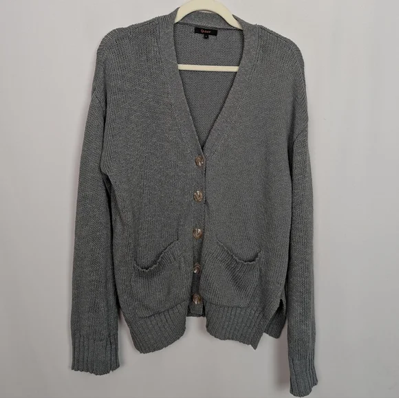 Quince Organic Cotton Linen Cardigan - Picture 1 of 9